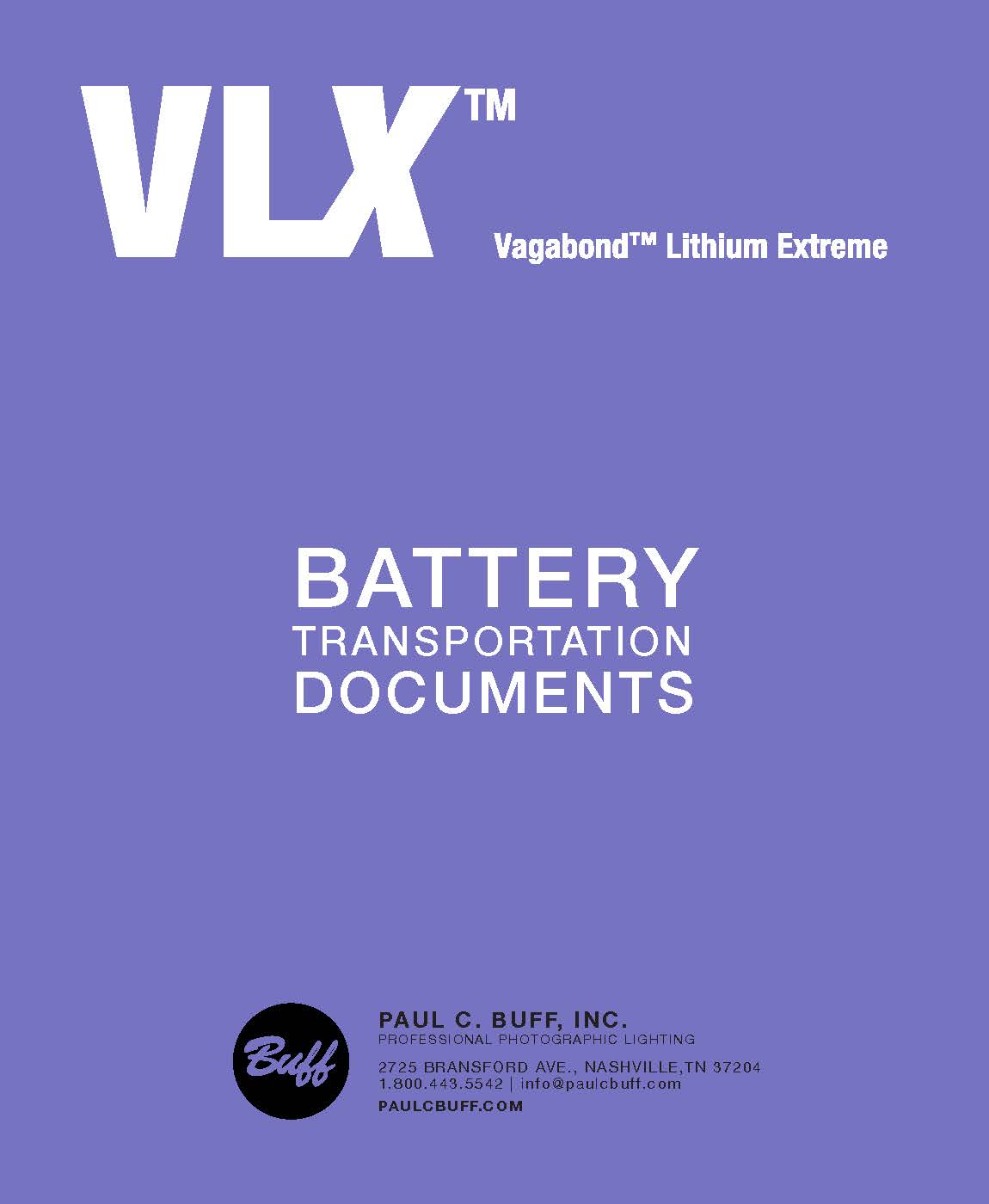Vagabond Battery Transportation Documents