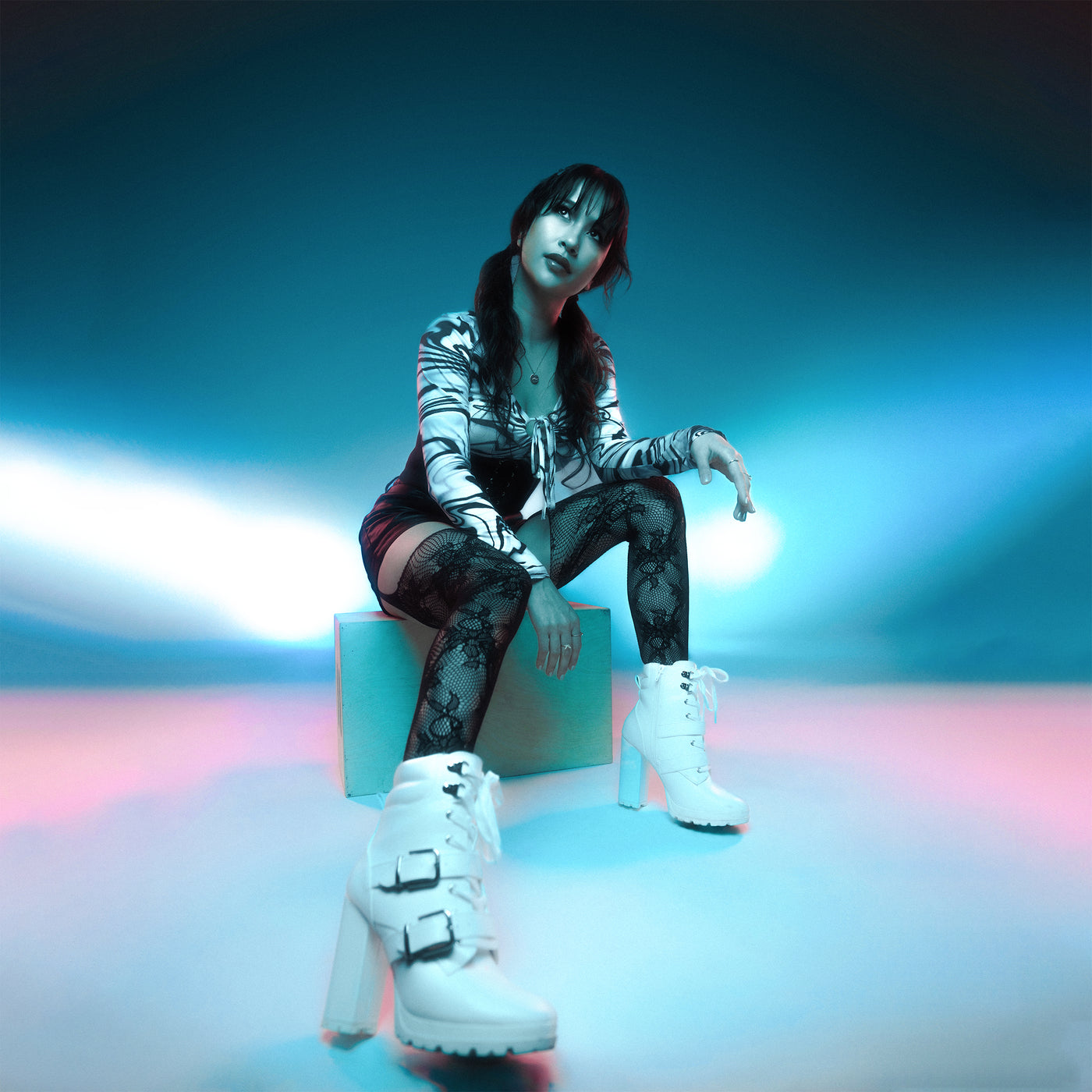 Bright high fashion editorial portrait